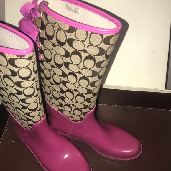 Coach rain boots (up to knee) size 8 - Picture 5 of 7